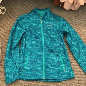 Eddie Bauer water proof aquamarine soft shell